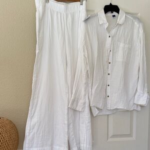 White Gauze Set Old Navy